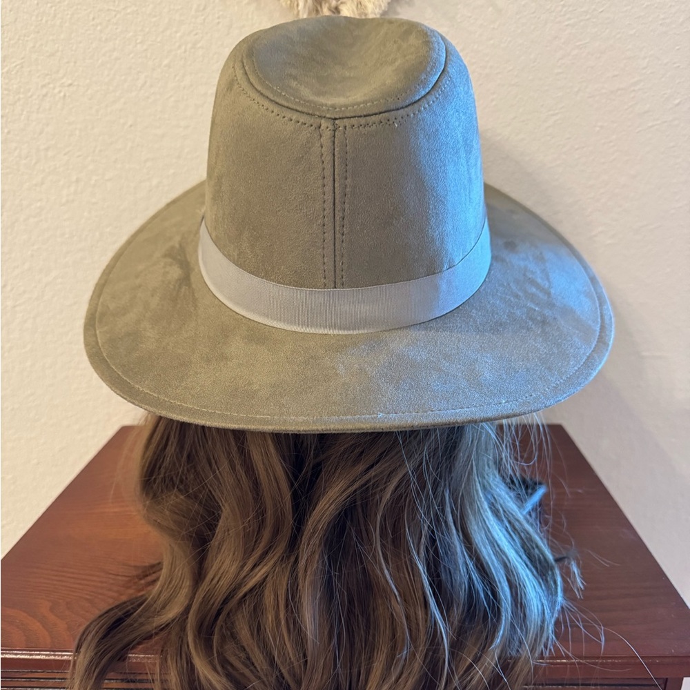 Cost Plus World Market Light Olive Hat - Picture 3 of 5